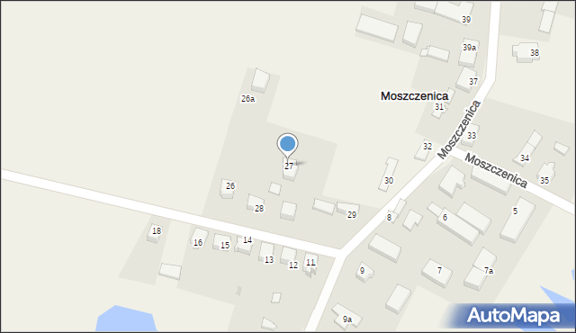 Moszczenica, Moszczenica, 27, mapa Moszczenica