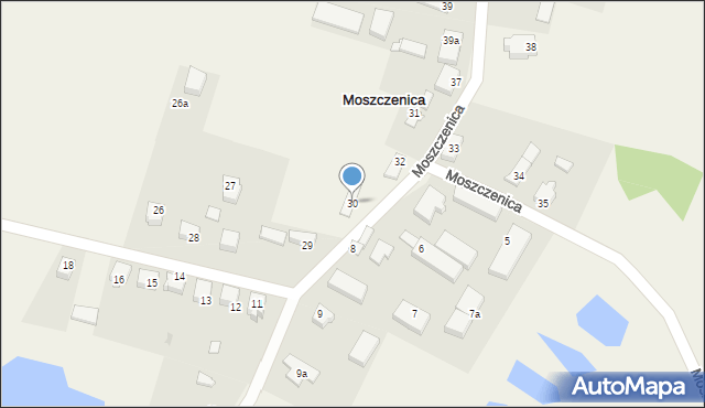 Moszczenica, Moszczenica, 30, mapa Moszczenica