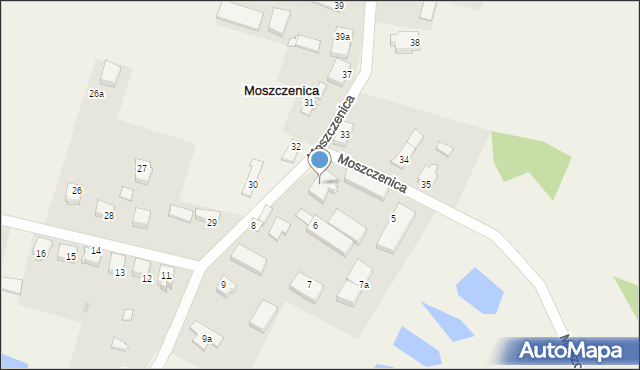 Moszczenica, Moszczenica, 5, mapa Moszczenica