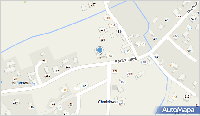 Moszczenica Niżna, Moszczenica Niżna, 5, mapa Moszczenica Niżna