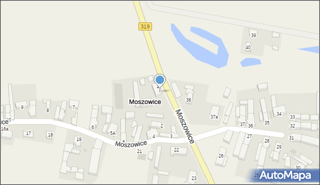 Moszowice, Moszowice, 1a, mapa Moszowice