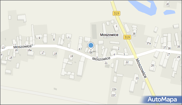 Moszowice, Moszowice, 5A, mapa Moszowice