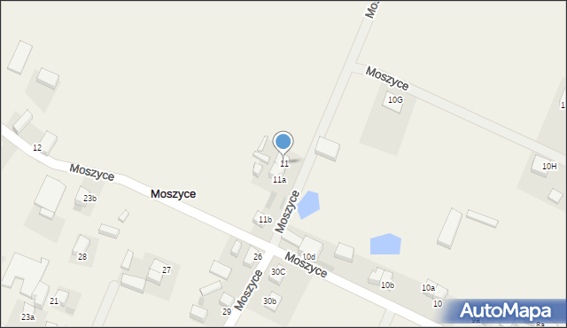 Moszyce, Moszyce, 11, mapa Moszyce