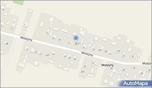 Moszyny, Moszyny, 19, mapa Moszyny