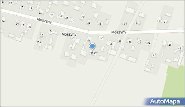 Moszyny, Moszyny, 31A, mapa Moszyny