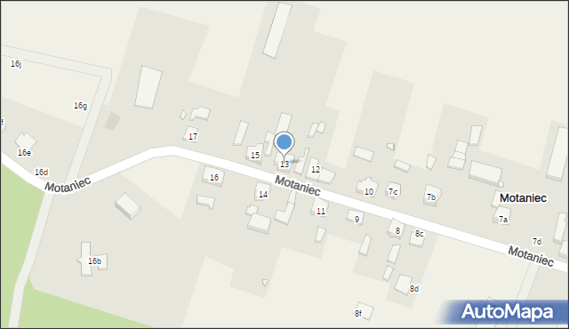 Motaniec, Motaniec, 13, mapa Motaniec