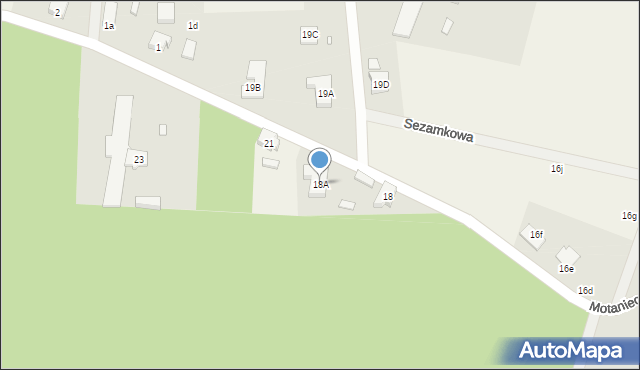 Motaniec, Motaniec, 18A, mapa Motaniec