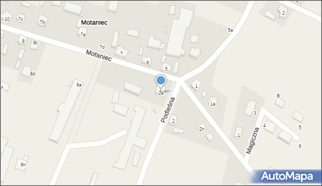 Motaniec, Motaniec, 2a, mapa Motaniec