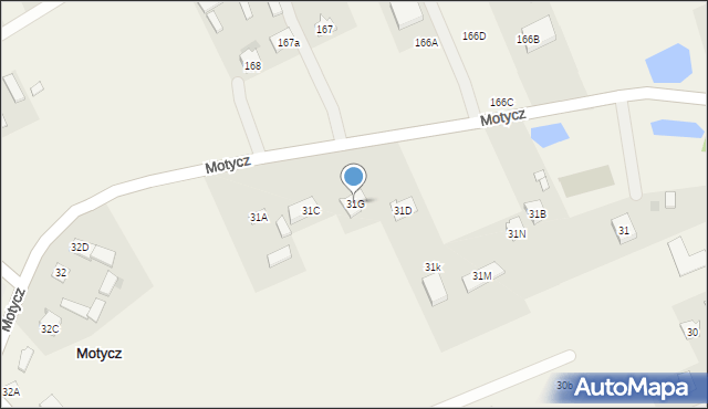 Motycz, Motycz, 31G, mapa Motycz