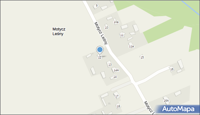 Motycz Leśny, Motycz Leśny, 12, mapa Motycz Leśny