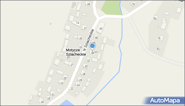 Motycze Szlacheckie, Motycze Szlacheckie, 34, mapa Motycze Szlacheckie