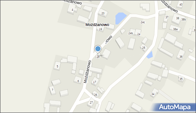 Możdżanowo, Możdżanowo, 18, mapa Możdżanowo