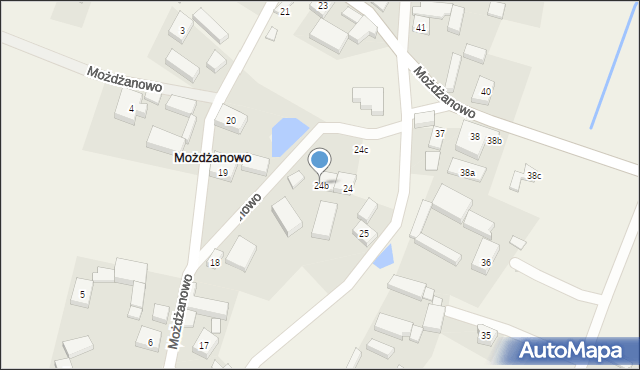 Możdżanowo, Możdżanowo, 24b, mapa Możdżanowo