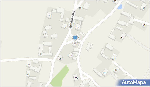 Możdżanowo, Możdżanowo, 27, mapa Możdżanowo