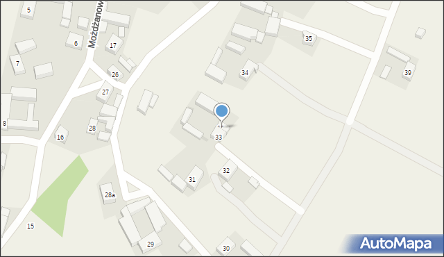 Możdżanowo, Możdżanowo, 33a, mapa Możdżanowo