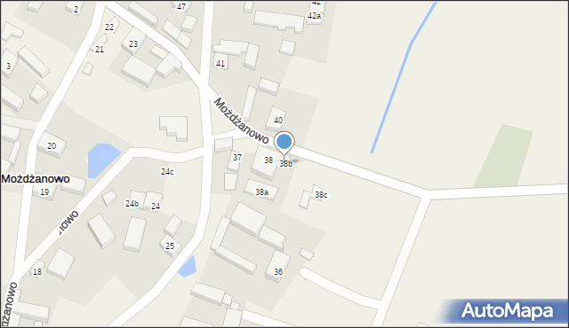 Możdżanowo, Możdżanowo, 38b, mapa Możdżanowo