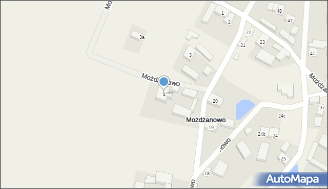Możdżanowo, Możdżanowo, 4, mapa Możdżanowo
