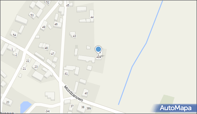 Możdżanowo, Możdżanowo, 42a, mapa Możdżanowo