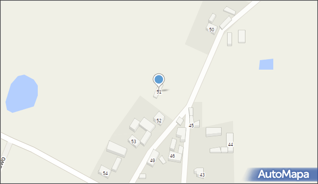 Możdżanowo, Możdżanowo, 51, mapa Możdżanowo