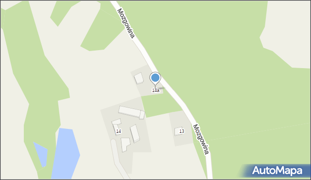 Mozgowina, Mozgowina, 14a, mapa Mozgowina