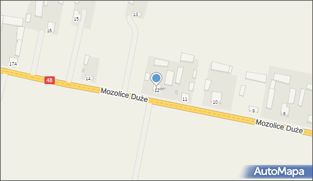 Mozolice Duże, Mozolice Duże, 12, mapa Mozolice Duże