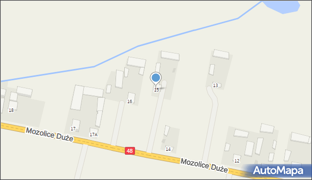Mozolice Duże, Mozolice Duże, 15, mapa Mozolice Duże