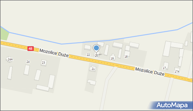Mozolice Duże, Mozolice Duże, 20, mapa Mozolice Duże