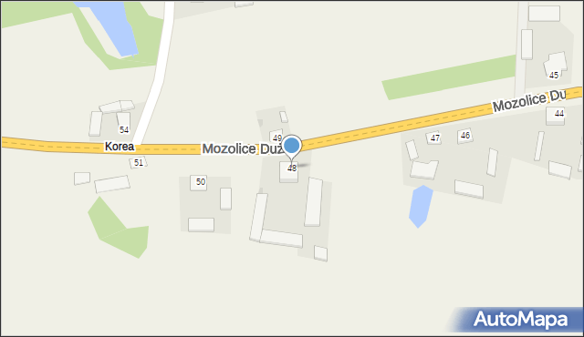 Mozolice Duże, Mozolice Duże, 48, mapa Mozolice Duże