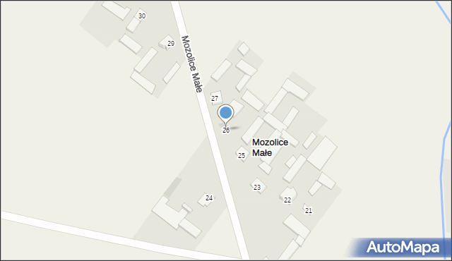 Mozolice Małe, Mozolice Małe, 26, mapa Mozolice Małe