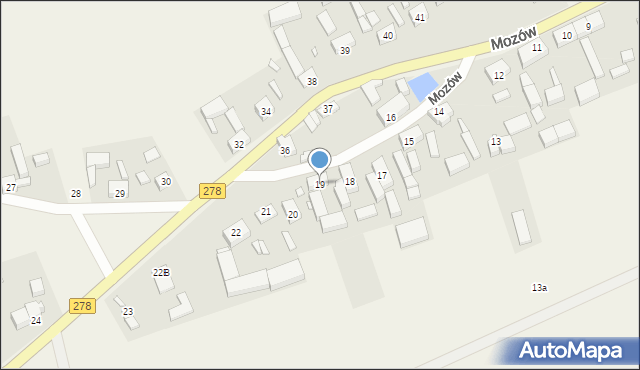 Mozów, Mozów, 19, mapa Mozów