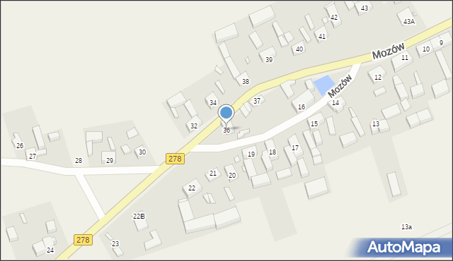 Mozów, Mozów, 36, mapa Mozów