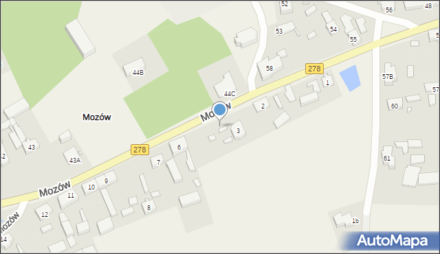 Mozów, Mozów, 4, mapa Mozów