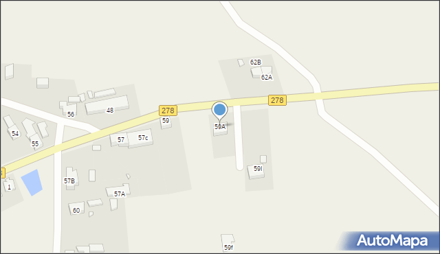 Mozów, Mozów, 59A, mapa Mozów