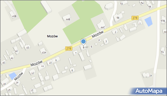 Mozów, Mozów, 6, mapa Mozów