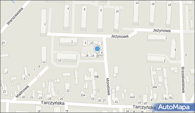 Mszczonów, Morelowa, 10, mapa Mszczonów