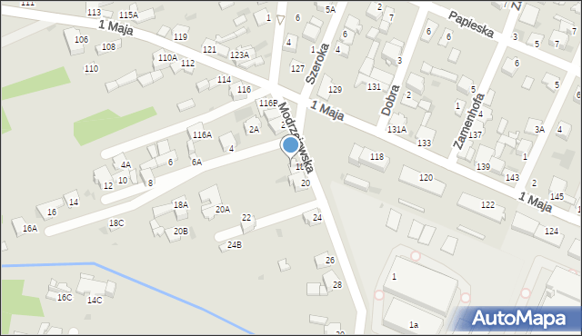 Myszków, Modrzejowska, 19, mapa Myszków