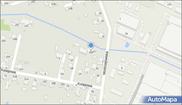 Myszków, Modrzejowska, 30A, mapa Myszków