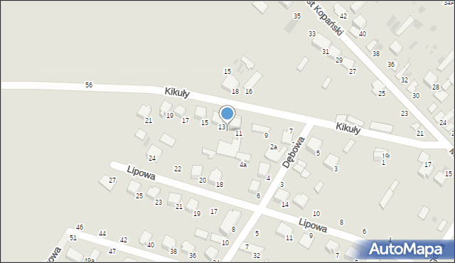 Myszyniec, Most Kopański, 27a, mapa Myszyniec