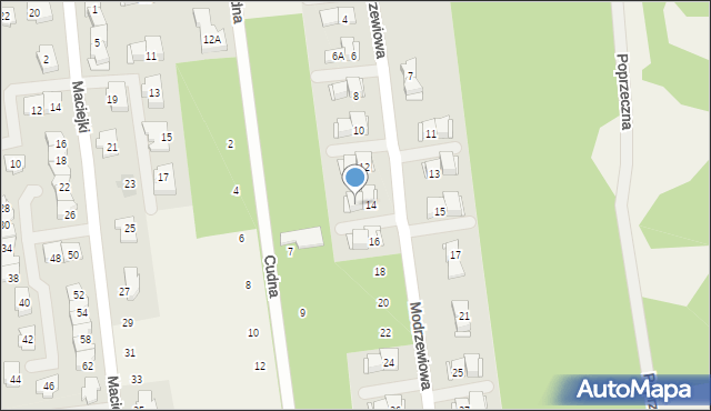 Nadarzyn, Modrzewiowa, 14A, mapa Nadarzyn