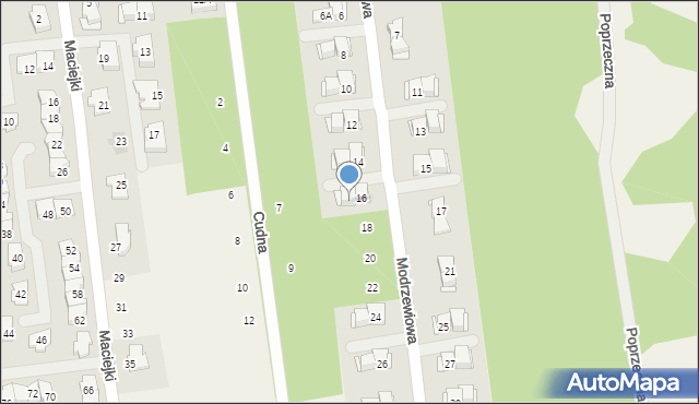Nadarzyn, Modrzewiowa, 16A, mapa Nadarzyn