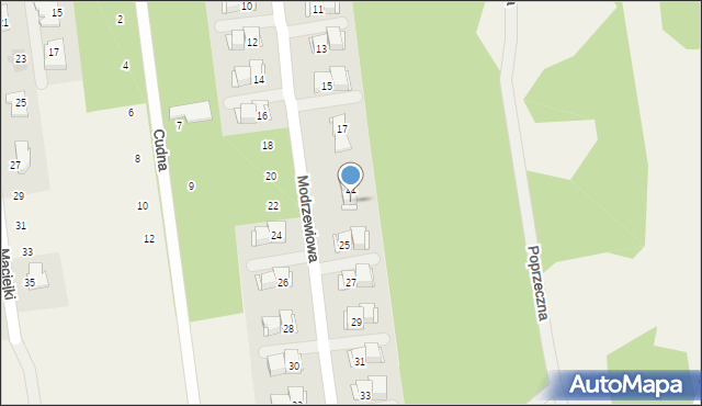 Nadarzyn, Modrzewiowa, 23, mapa Nadarzyn