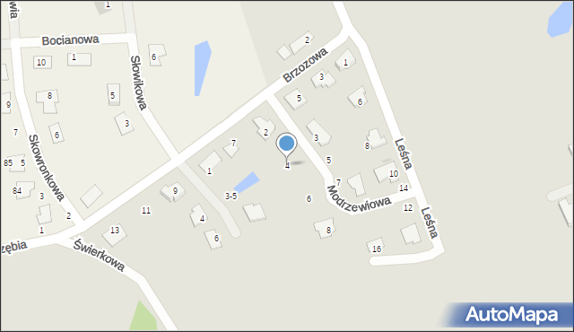 Nakło nad Notecią, Modrzewiowa, 4, mapa Nakło nad Notecią