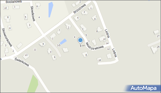 Nakło nad Notecią, Modrzewiowa, 6, mapa Nakło nad Notecią