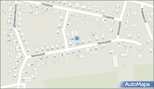 Nakło nad Notecią, Moniuszki Stanisława, 18, mapa Nakło nad Notecią