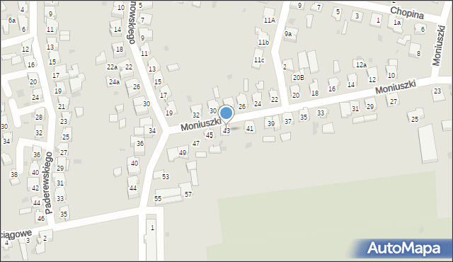Nakło nad Notecią, Moniuszki Stanisława, 43, mapa Nakło nad Notecią