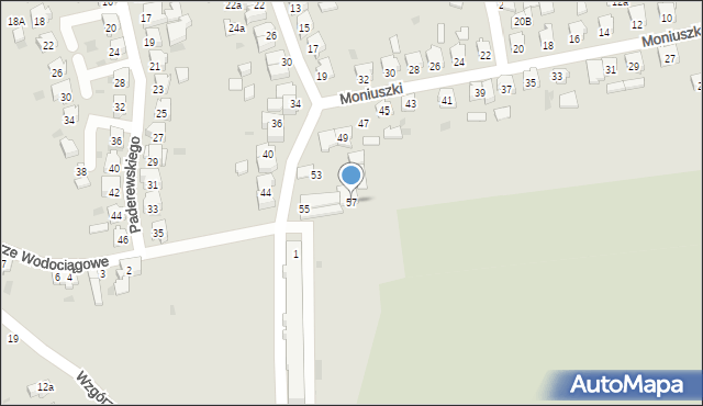 Nakło nad Notecią, Moniuszki Stanisława, 57, mapa Nakło nad Notecią