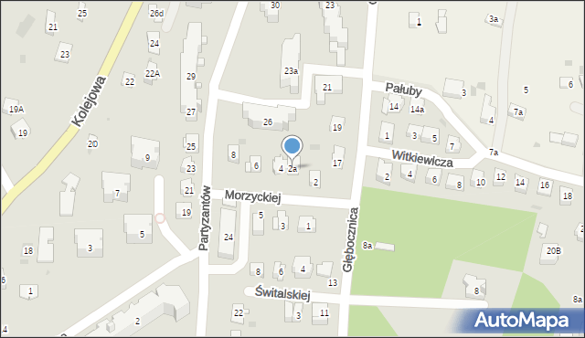 Nałęczów, Morzyckiej Faustyny, 2a, mapa Nałęczów