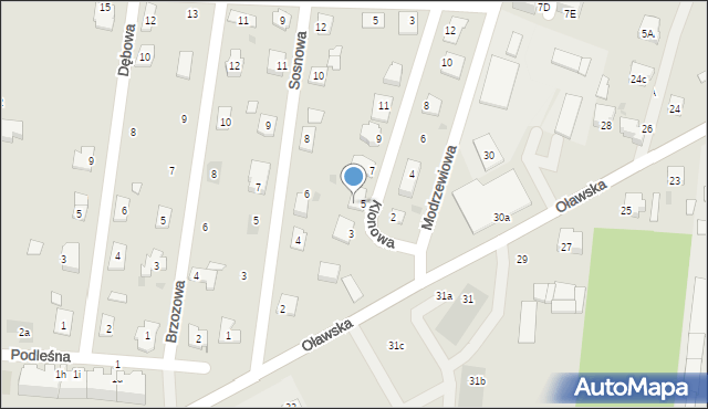 Namysłów, Modrzewiowa, 5, mapa Namysłów