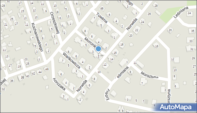 Namysłów, Morcinka Gustawa, 1, mapa Namysłów