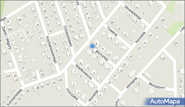 Namysłów, Morcinka Gustawa, 7, mapa Namysłów
